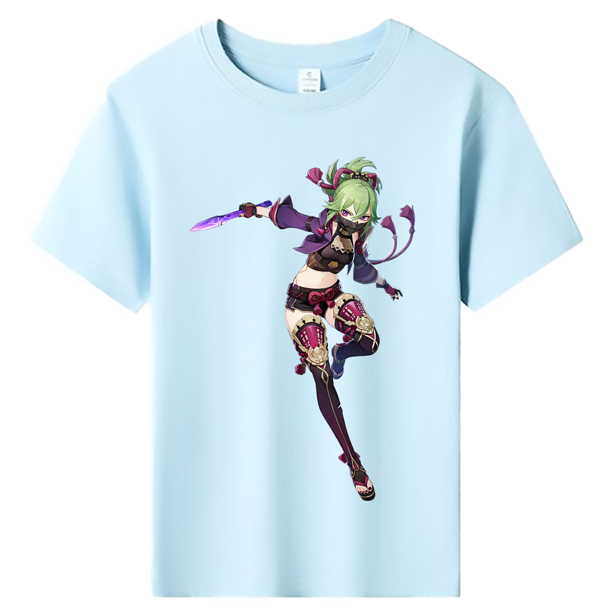 げんし神  久岐忍 くき しのぶ genshin Kuki Shinobu 綿100％キッズTシャツ（フロントプリント）